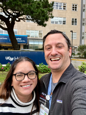 Leslie and Dave at UCSF, Team Lung Transplant!