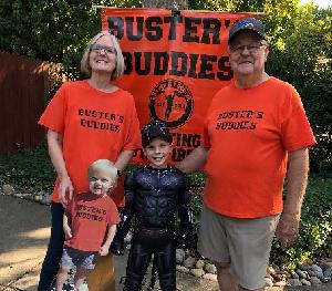 Us with our grandson Buster