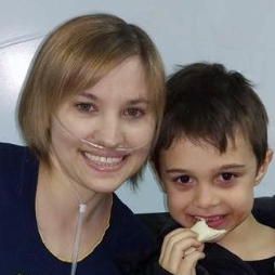 Alyssa with her nephew, Aries.