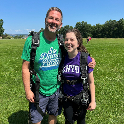 Father/Daughter Skydiving celebrating 18 years fighting CF!