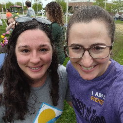 Ann ARbor Great Strides coordinator, Valerie and me, 2023.