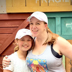 In our matching hats on vacation!