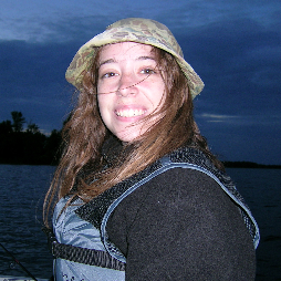 Becky fishing on the lake in Canada, one of her favorite places.