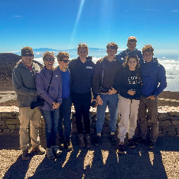 Whole family at Haleakala Volcano in Maui, 01/2024.