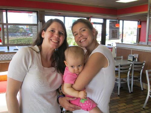 Me, my daughter, and my friend Charity in September 2012