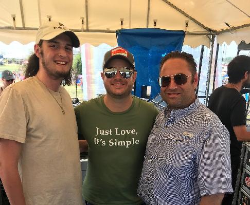 Douglas, Wade Bowen and Gordon at the Bowen Musicfest