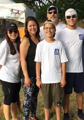 Joanna, Mari, Mike, Michael and Daniel at Great Strides Miami Lakes 2016.
