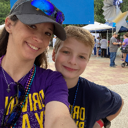 Me with my mom at Great Strides 2022.