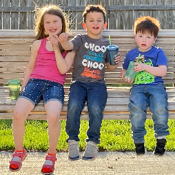 Arya with her cousins Avett and Xavier